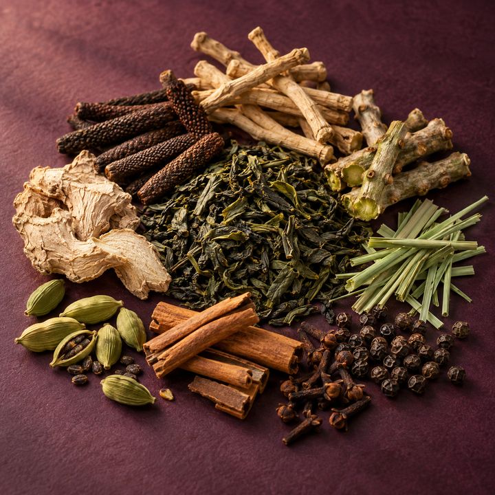 Illustrative ingredients for Immunity Booster Kadha