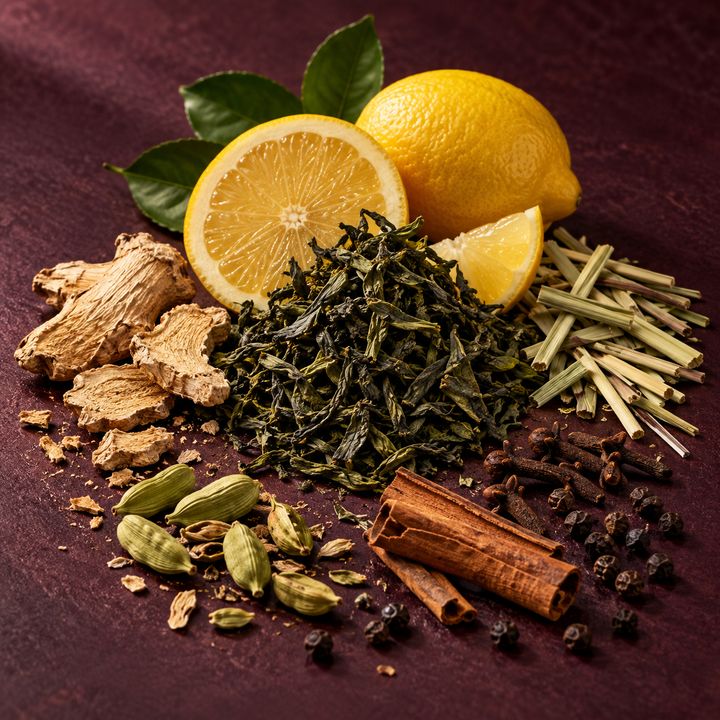 Illustrative ingredients for Tangy Green Tea